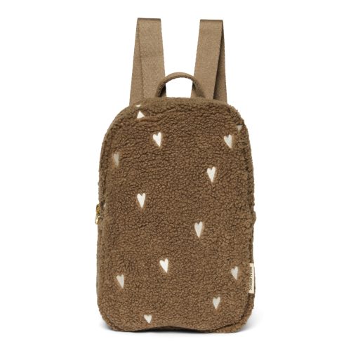 Studio Noos Teddy Mini Backpack gyerek hátizsák – Brown Hearts