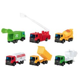 Goki teherautók - fém járművek 7,5 cm, 6 db-os csomag