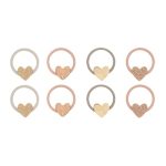 Mimi&Lula Szívecskés hajgumik - 8 db-os szett