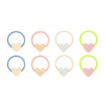 Mimi&Lula Pasztell szívecskés hajgumik - 8 db-os szett