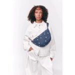 Studio Noos Denim Adult Fanny Pack övtáska / crossbody táska – Dark Blue White Hearts