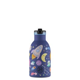   24BOTTLES Kids Clima 330ml rozsdamentes acél termosz szívószálas kupakkal, Space Friends
