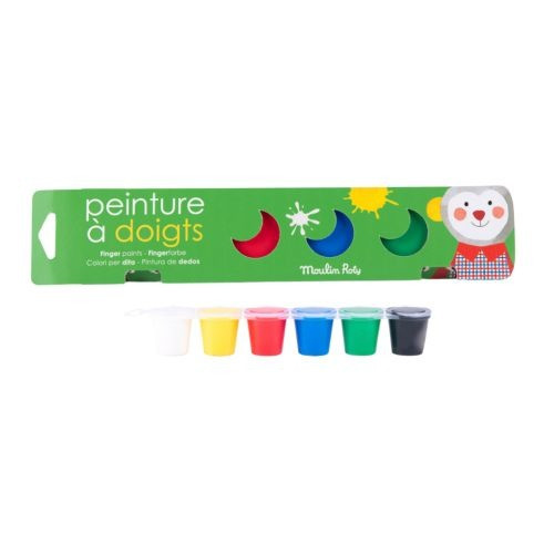 Moulin Roty - Vidámság - Tégelyes ujjfesték - 6 szín