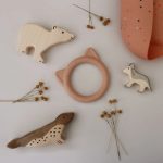 Mushie Cica rágóka (Púderrózsaszín)