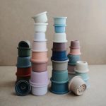 Mushie Építő poharak (Virágszirom)