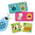 Djeco Párosító puzzle - Ki hol lakik, 20 db-os