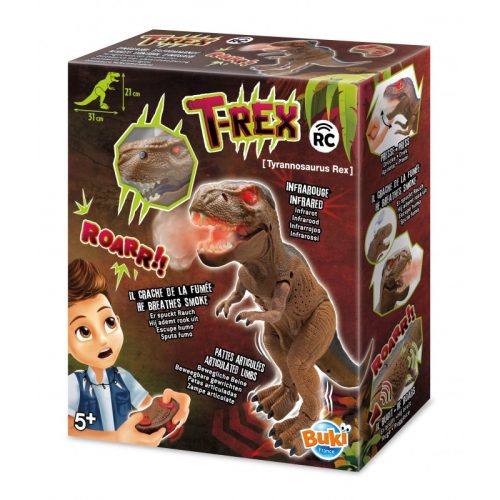 Buki Távirányítós T-Rex füst és fény efekttel