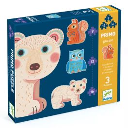   Djeco Primo puzzle - Az erdőben, 9-12-16 db-os - In the forest