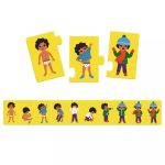 Djeco Sorozatkirakó puzzle – Öltözködés, 10 db-os – I am dressing up