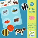 Djeco Képes Lottó Társasjáték - Tollas és szőrös