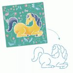 Djeco rajzsablonok – Lovak – Horses