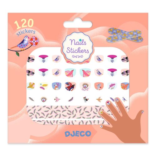 Djeco Körömmatricák – Madarak és tollak – Feathers