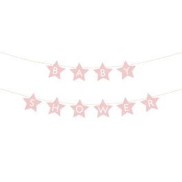 Babaváró 'Baby Shower' girland - rózsaszín