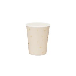 Papírpohár csillagos bézs 220 ml, 6 db-os csomag