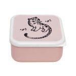 Petit Monkey lunchbox szett - Rózsaszín-Fekete állatok