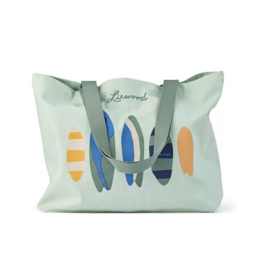 Liewood nagyméretű vászontáska - Boards / Light peppermint