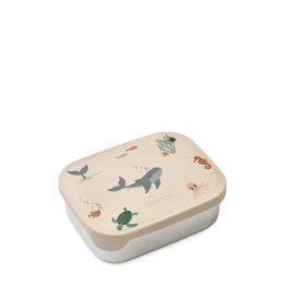   Liewood Arthur fém mintás uzsonnás doboz, Sea creature, bézs