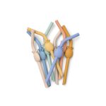 Liewood szilikon ananászos szívószál - 8 db-os csomag – sandy multi mix