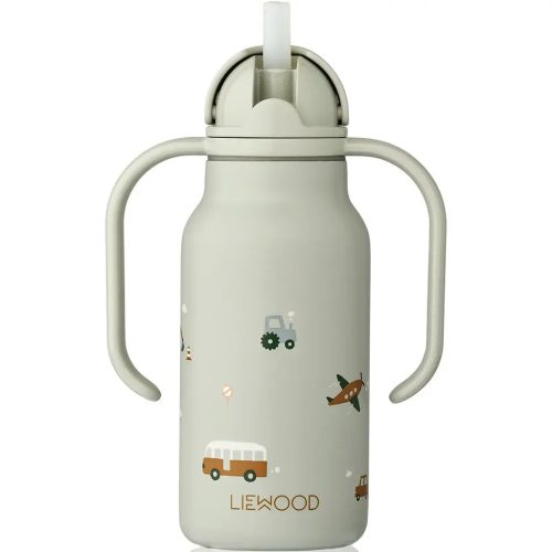 Liewood Kimmie szívószálas itatókulacs - 250 ml, Vehicles / Dove blue