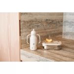 Liewood Kimmie szívószálas itatókulacs - 250 ml, Peach / Sea shell