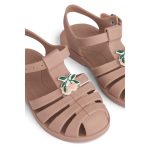 Liewood Bre strand szandál charmokkal - Peach/Dark rose