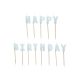 Szülinapi gyertyák - 'Happy Birthday' felirattal, világoskék, 2,5 cm