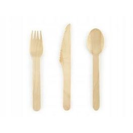 Woodland fa evőeszköz készlet – 18 db-os – 16 cm